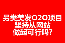 另类美发O2O项目，坚持从网站做起可行吗?