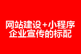 网站建设和小程序是企业宣传的标配